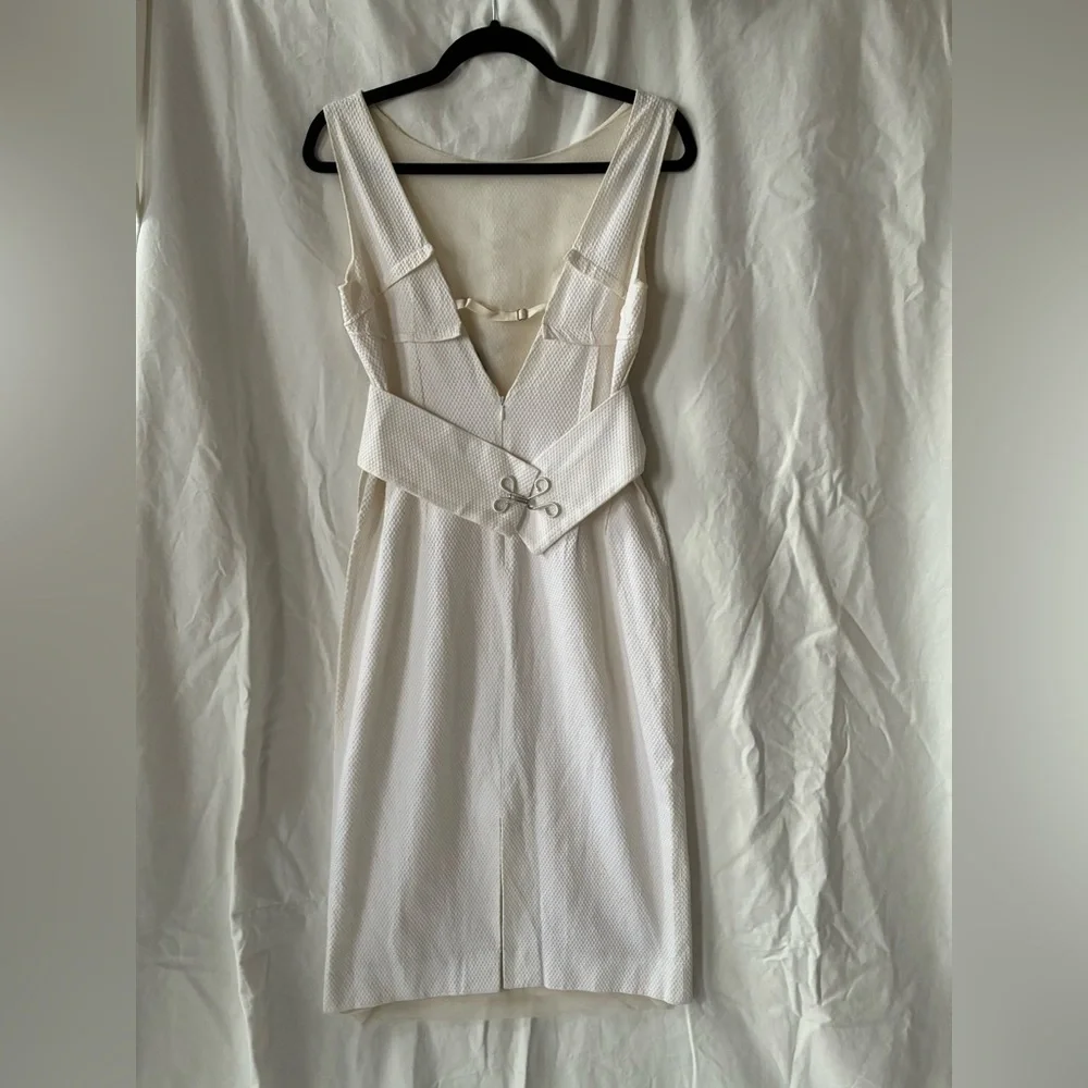 90s Vintage Dolce Gabanna White Sheath Dress - Picture 7 of 8